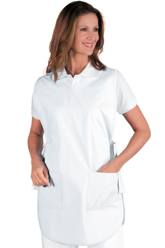 PonchoIl Poncho unisex Senza maniche bianco. Ideale per settore alimentare