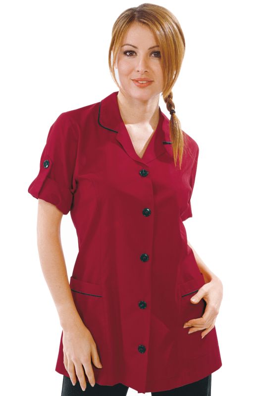 Casacca OdessaLa casacca Odessa è una camicia da donna a manica lunga vermiglio. Utilizzata nel settore alimentare sanitario e estetico. Ottima divisa da lavoro per aziende di servizi. Allacciatura con bottoni e due tasche.012003012P