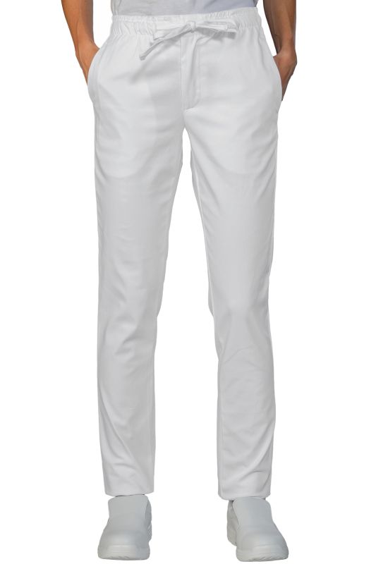 Pantalone slim zip unisexQuesto pantalone bianco slim