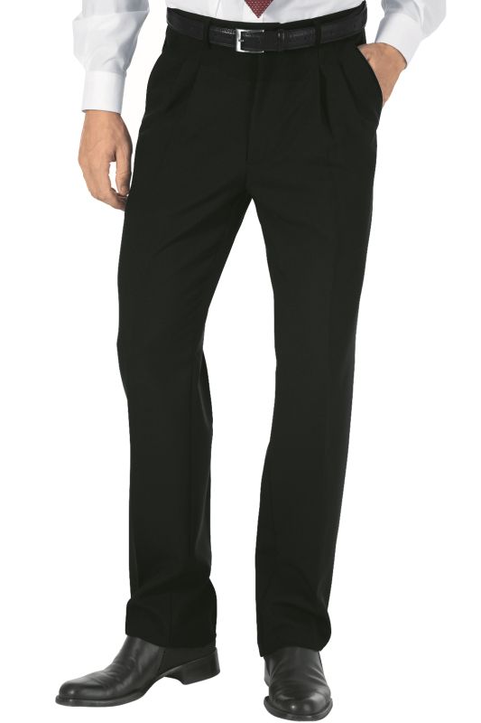 Pantalone Uomo 2 PincesPantalone da uomo con 2 pinces nero. Per settore alberghiero e servizio in sala. Ottima divisa da lavoro per cameriere